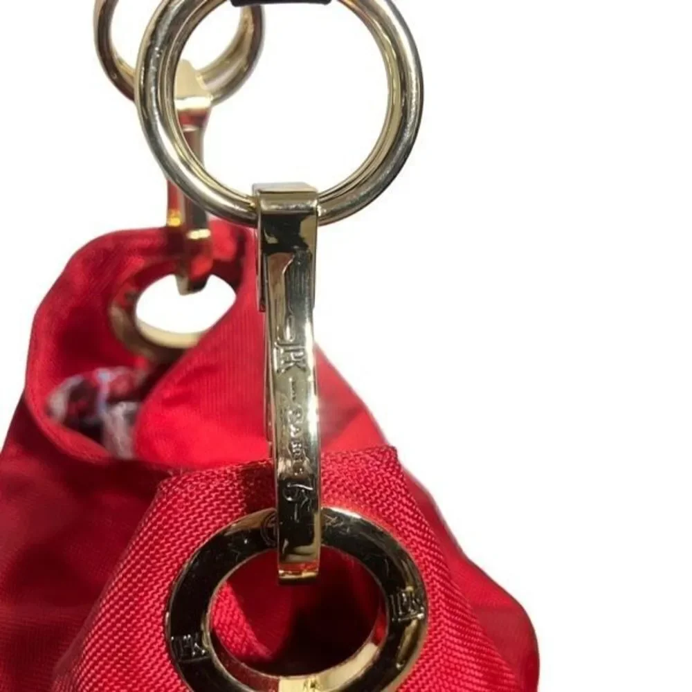 JPK Paris 75 Red Canvas with Gold Hardware Shoulder Bag Bucket Bag